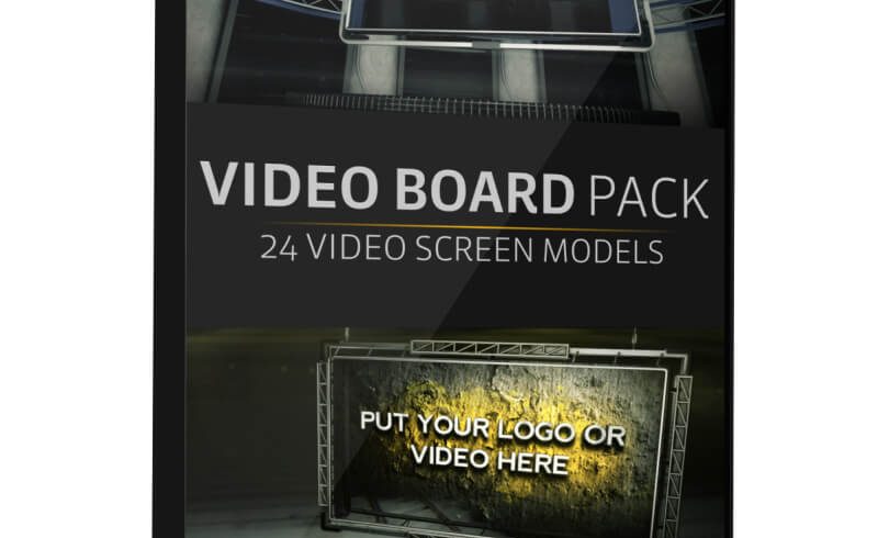 Video Board Pack Cinema 4D 3D Model Pack