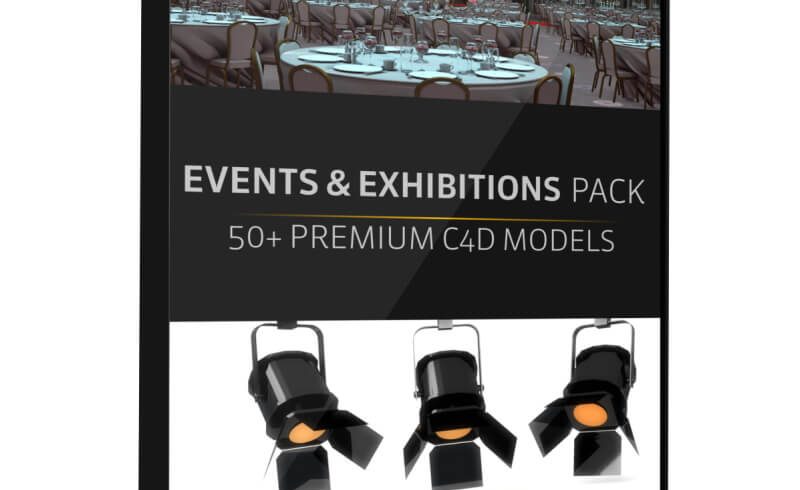 Events and Exhibitions Pack 3D Cinema 4D Models