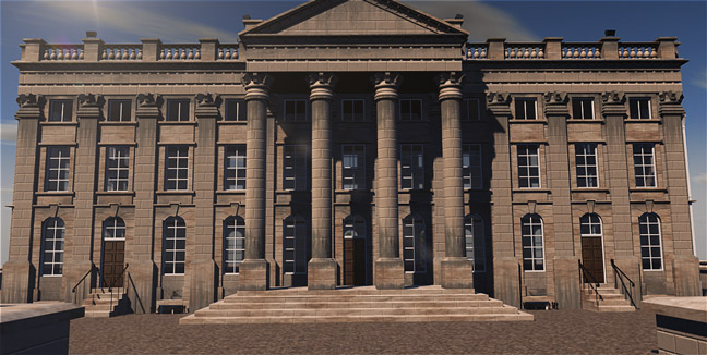 Free-C4D-3D-Model-OId-Moor-Park-Manor-Building