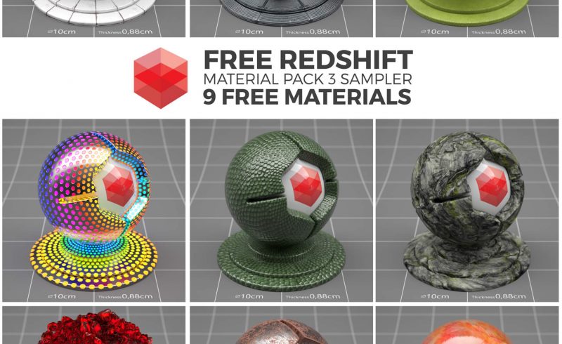 Redshift Cinema 4D Material Pack Free