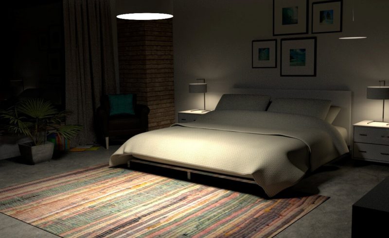 Free Cinema 4D 3D Arnold Interior Room Scene Bedroom