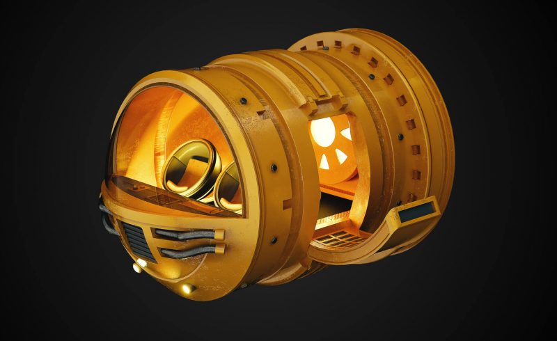 Free Cinema 4D 3D Model Space Capsule