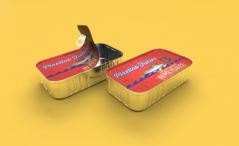 Free Cinema 4D 3D Model Tin Sardine Can