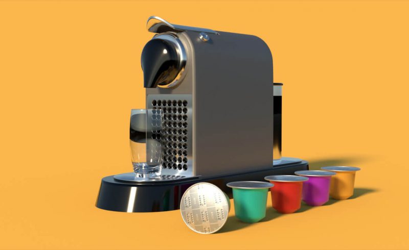 Free Cinema 4D 3D Model Espresso Coffee Machine Arnold