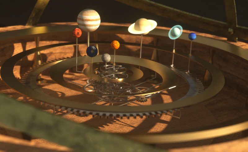 Free Cinema 4D 3D Model Orrery Mechanical Solar System