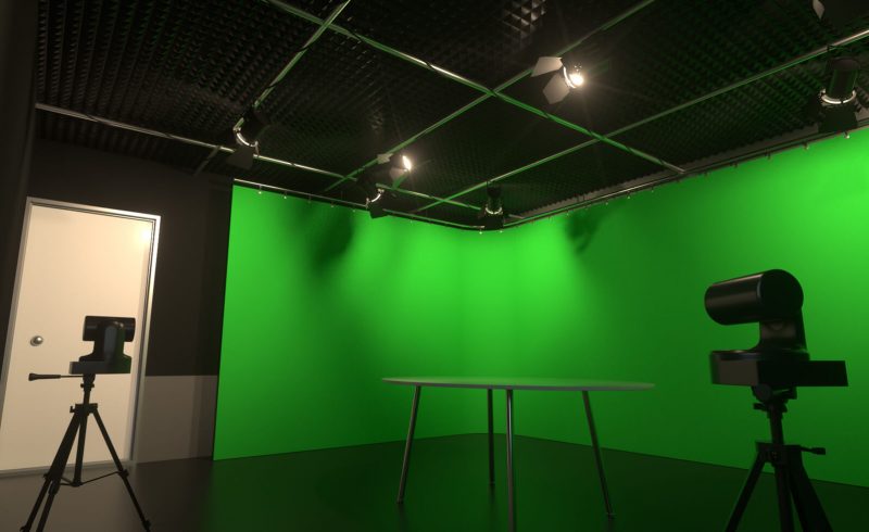 Free Cinema 4D 3D Model Greenscreen Studio Scene