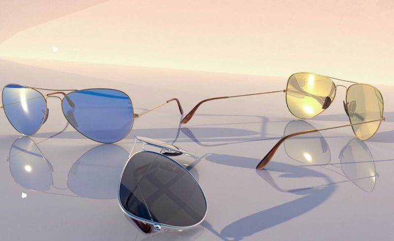 Free Cinema 4D 3D Model Aviator Sunglasses Shades