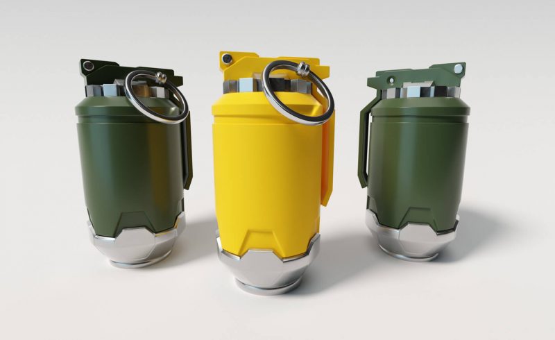 Free Cinema 4D 3D Model Sci Fi Hand Grenade