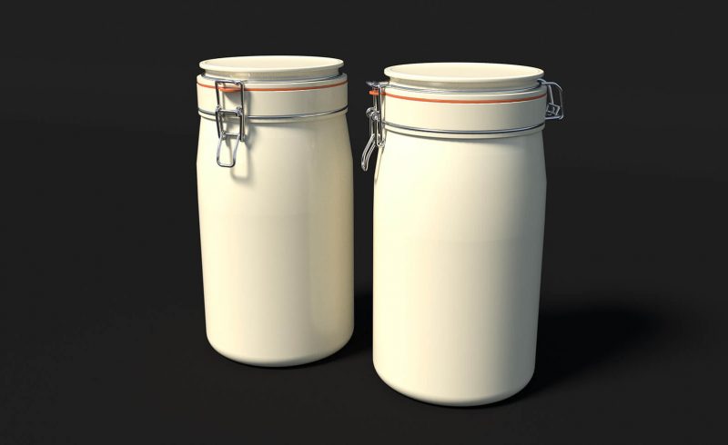 Free Cinema 4D 3D Model Ceramic Kitchen Jar