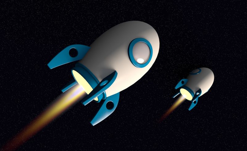 Cinema 4D 3D Model Rocket Ship Cartoon