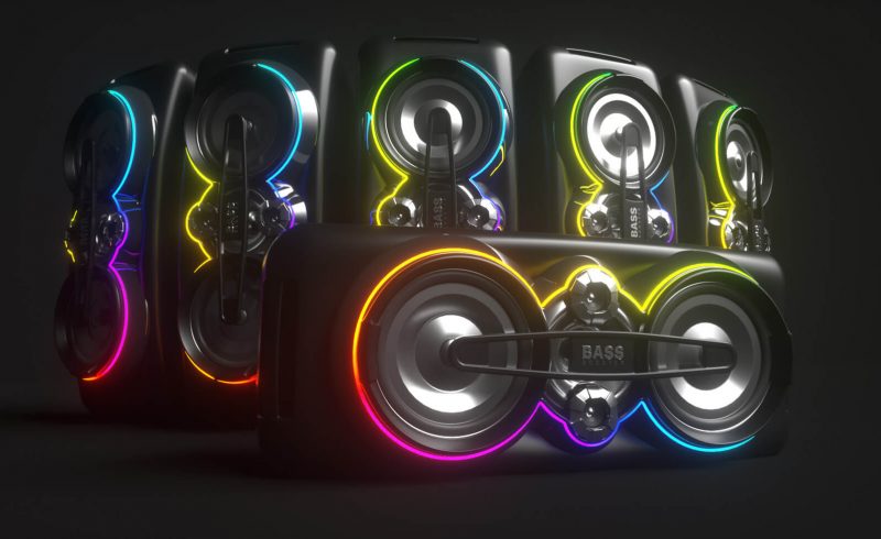 Free Cinema 4D 3D C4D Model Party Speakers