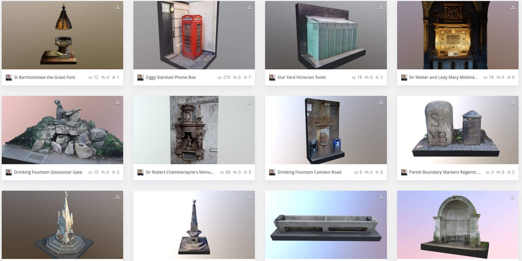 Free Cinema 4D 3D Model Photogrammetry Scan Historic