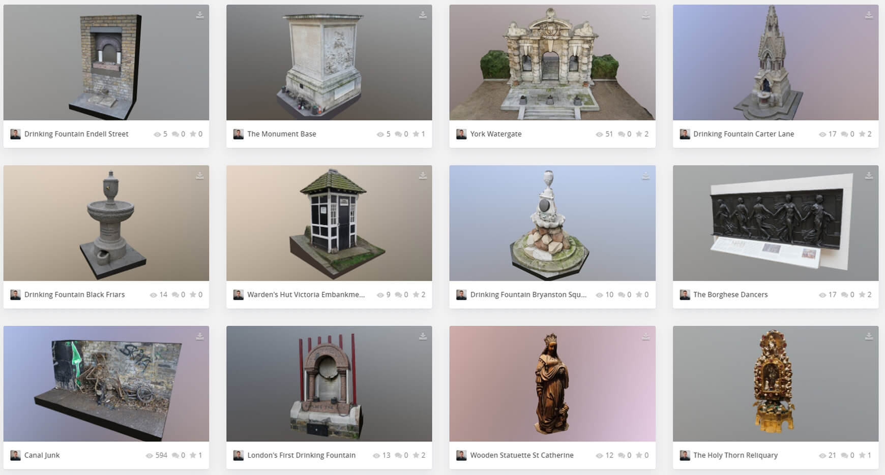 Free Cinema 4D 3D Model Photogrammetry Scan Historic