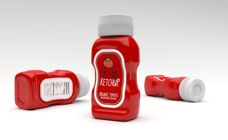 Free Cinema 4D 3D Model Ketchup Bottle