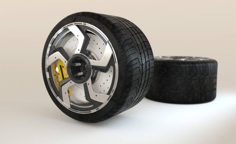 Free Cinema 4D 3D Model Lambo Car Wheel