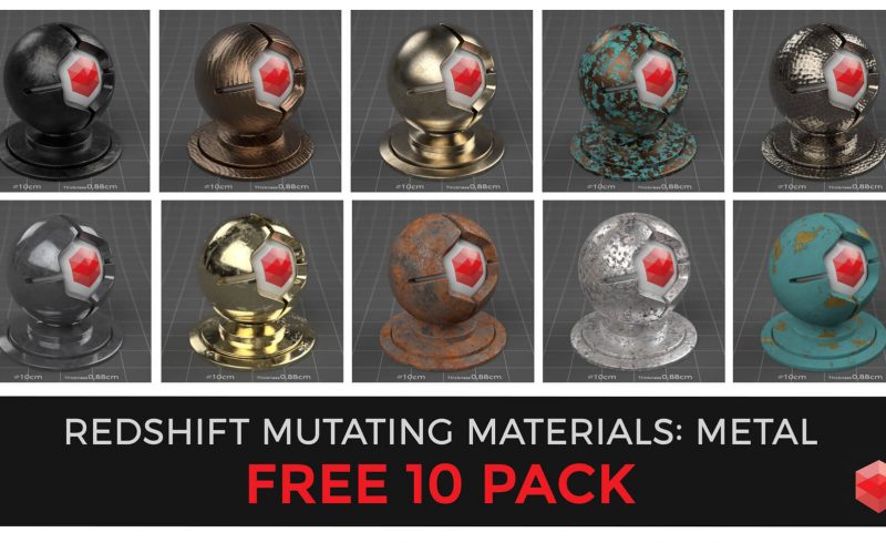 Redshift Material Pack Mutations Metal Cinema 4D