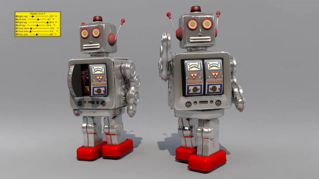 Robot-Electron-ME100-Mr-D-Cell-Tin-collectible-retro-tin-cinema-4d