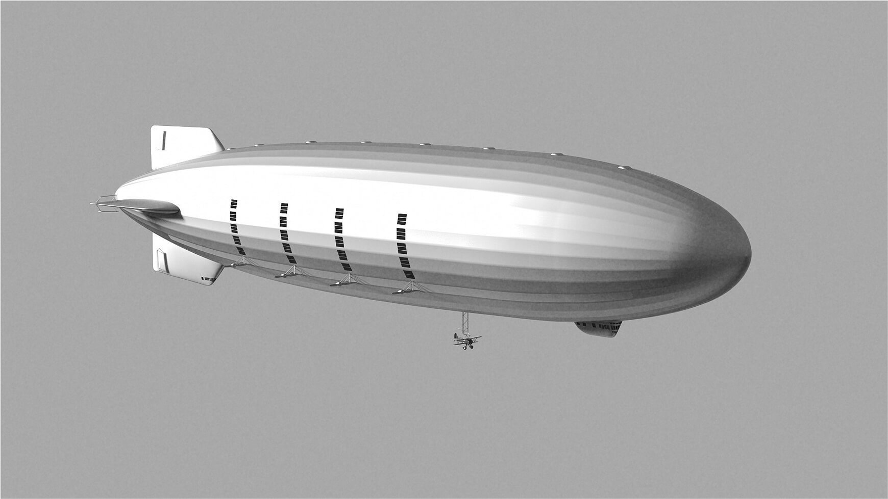 Free Cinema 4D 3D Model USS Macon Airship