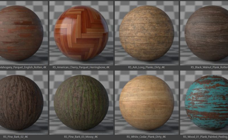 Redshift Cinema 4D Mutating Material Texture Pack Wood Free