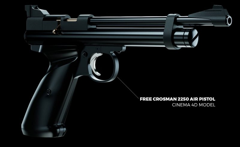 Free Cinema 4D 3D Model Redshift Crosman Air Pistol