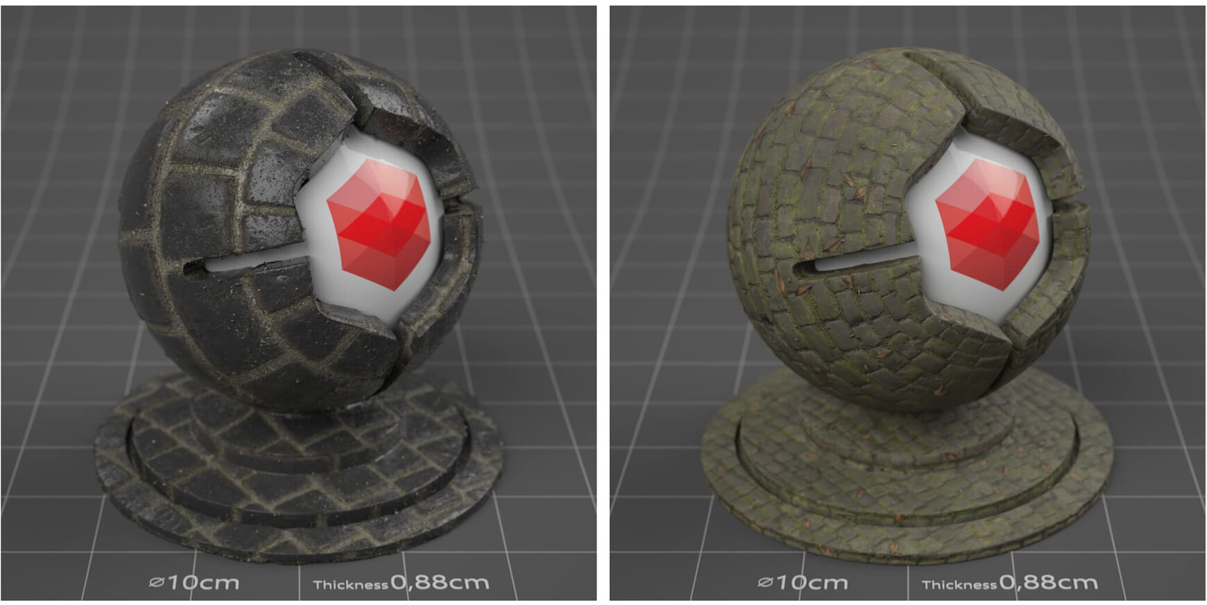 Free Cinema 4D Redshift Material Pack Stones Rock Sampler