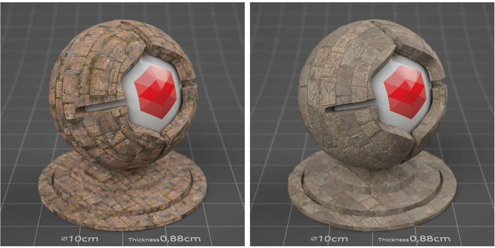 Free Cinema 4D Redshift Material Pack Stones Rock Sampler