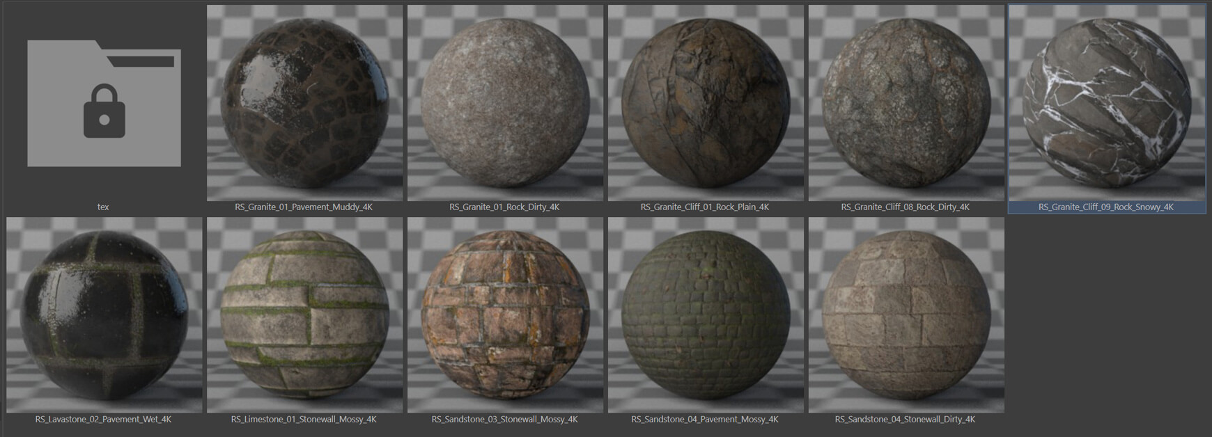 Free Cinema 4D Redshift Material Pack Stones Rock Sampler