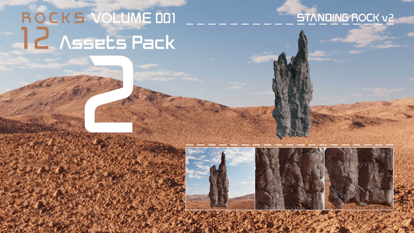 Free Cinema 4D 3D Model Rocks Volume