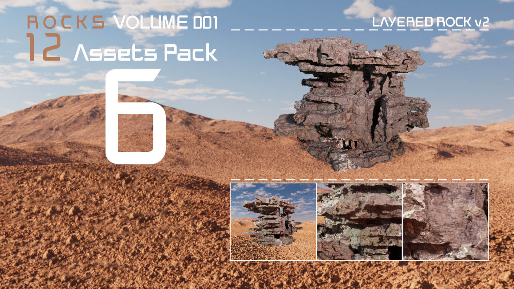 Free Cinema 4D 3D Model Rocks Volume