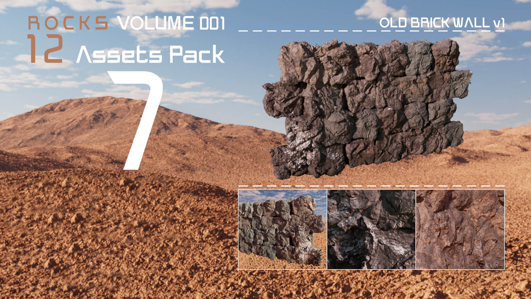 Free Cinema 4D 3D Model Rocks Volume