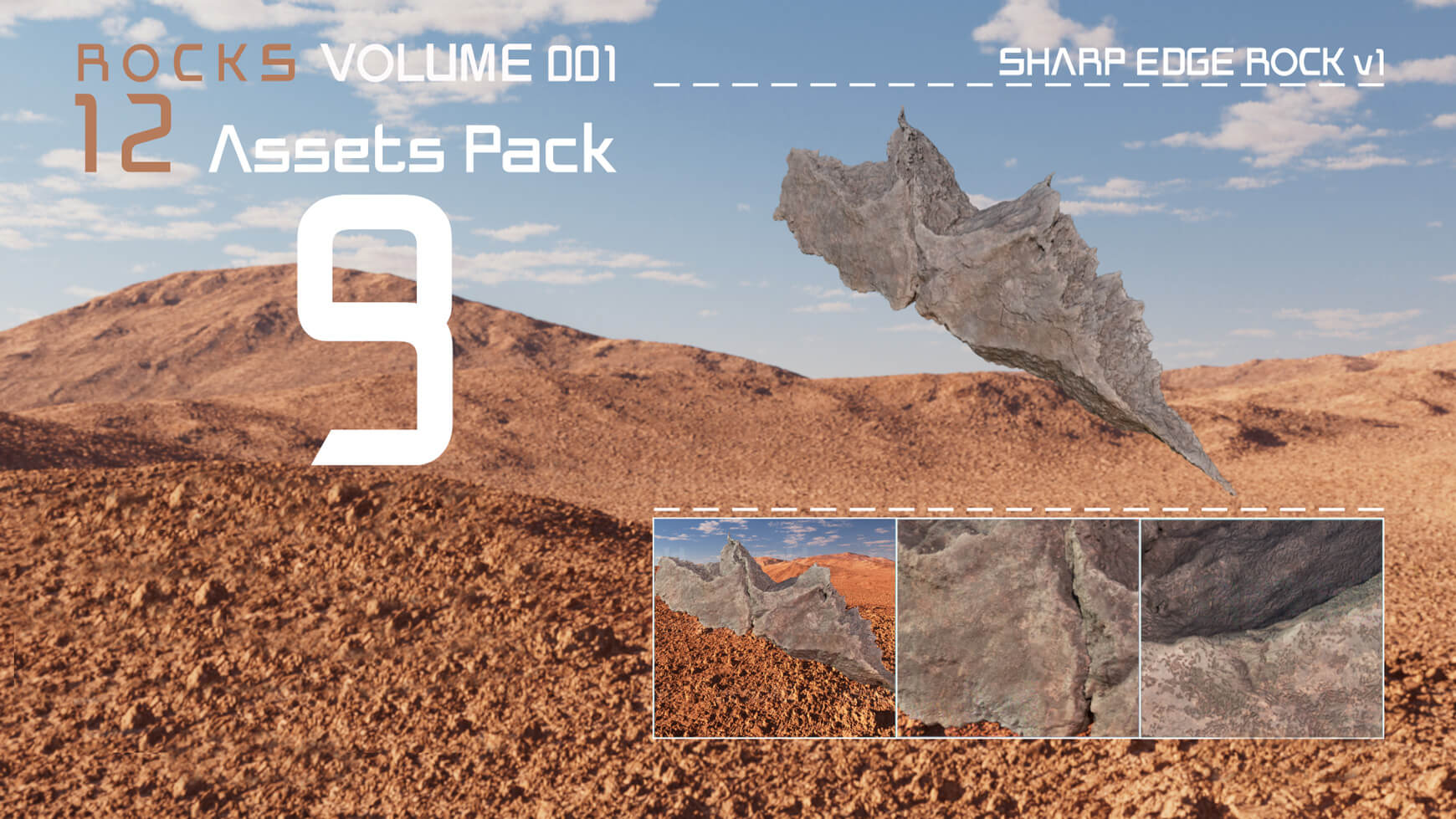 Free Cinema 4D 3D Model Rocks Volume