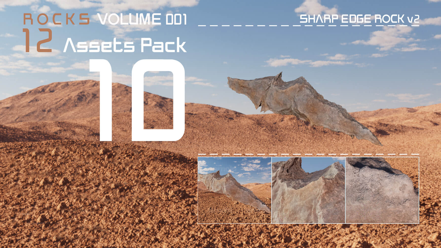 Free Cinema 4D 3D Model Rocks Volume