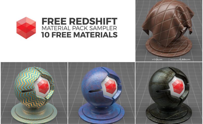 Redshift RS Cinema 4D C4D Material Texture Pack 4