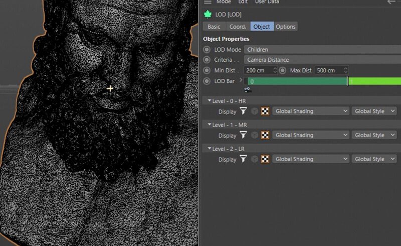 Cinema 4D Tutorial Remesh and LOD