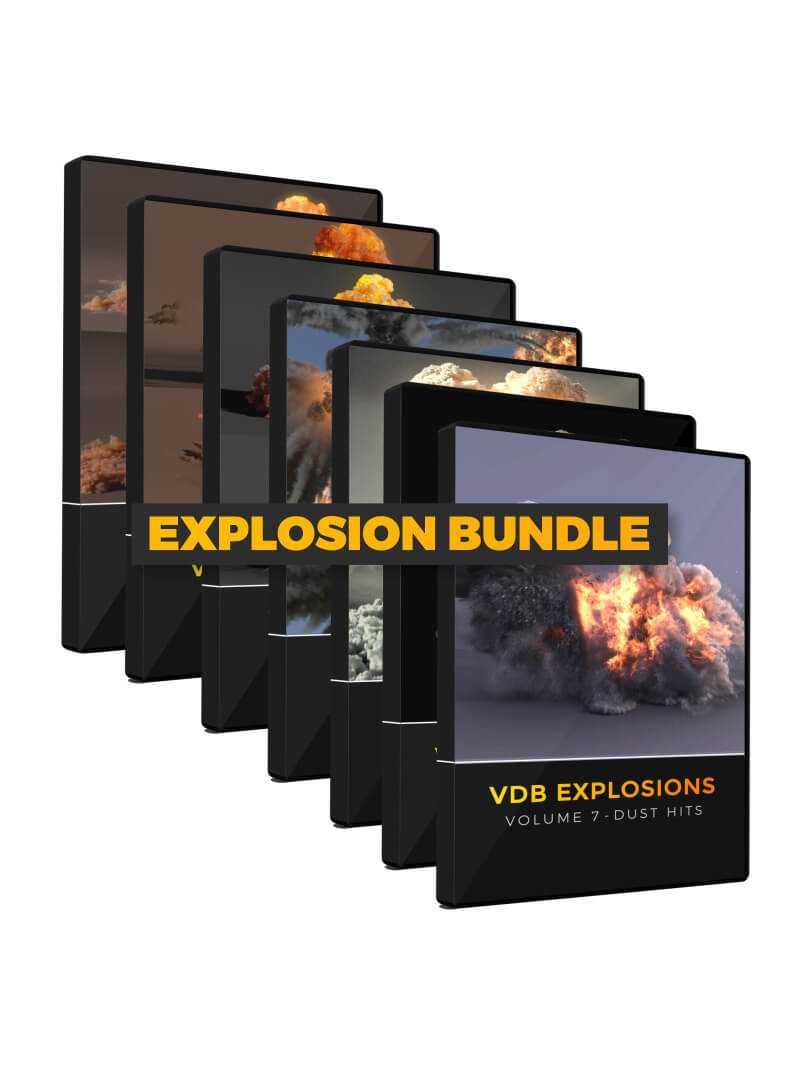 Explosion Bundle VDB VFX 3D Assets