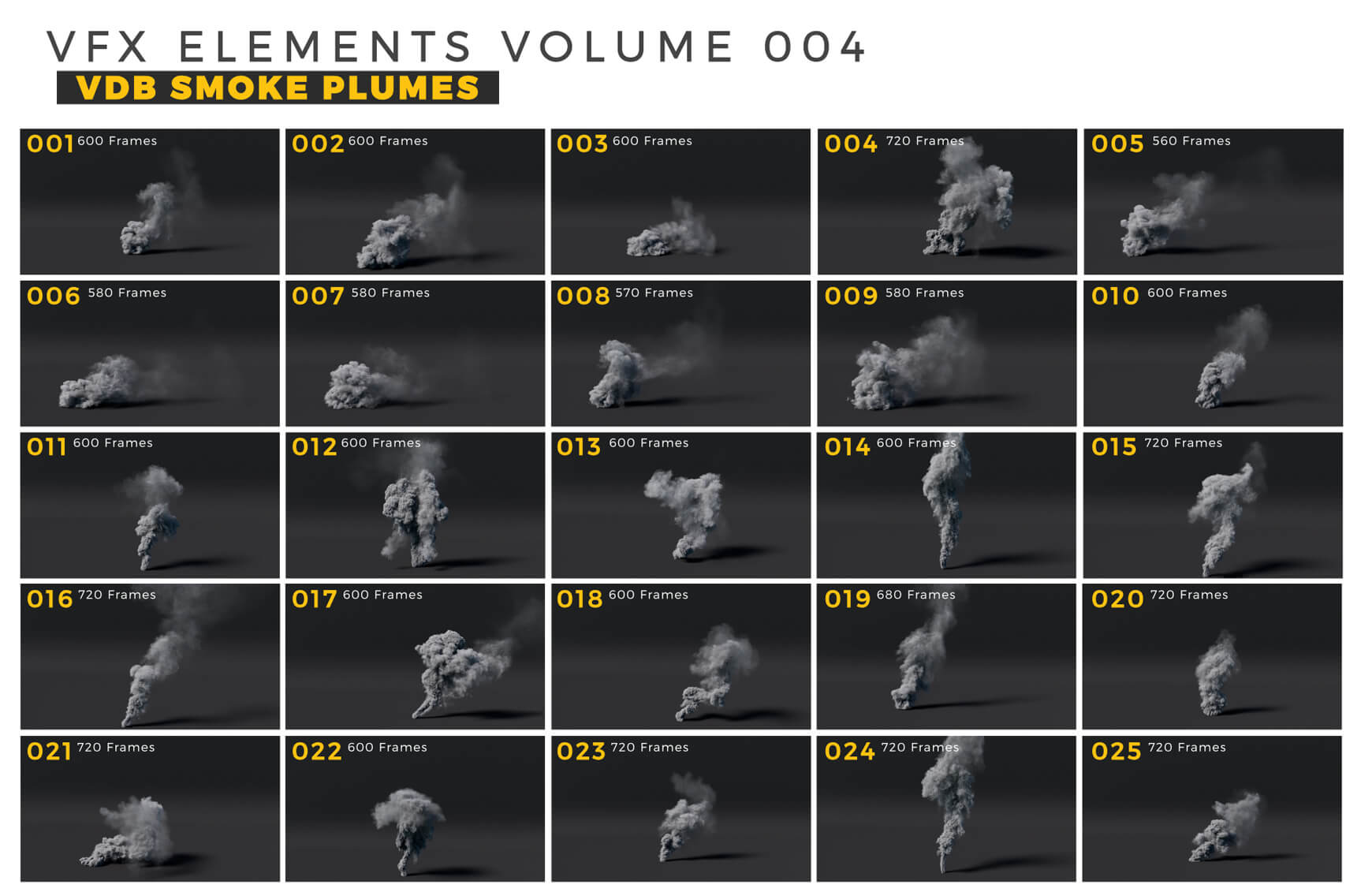 VFX Elements Volume 04: VDB Smoke Plumes - The Pixel Lab