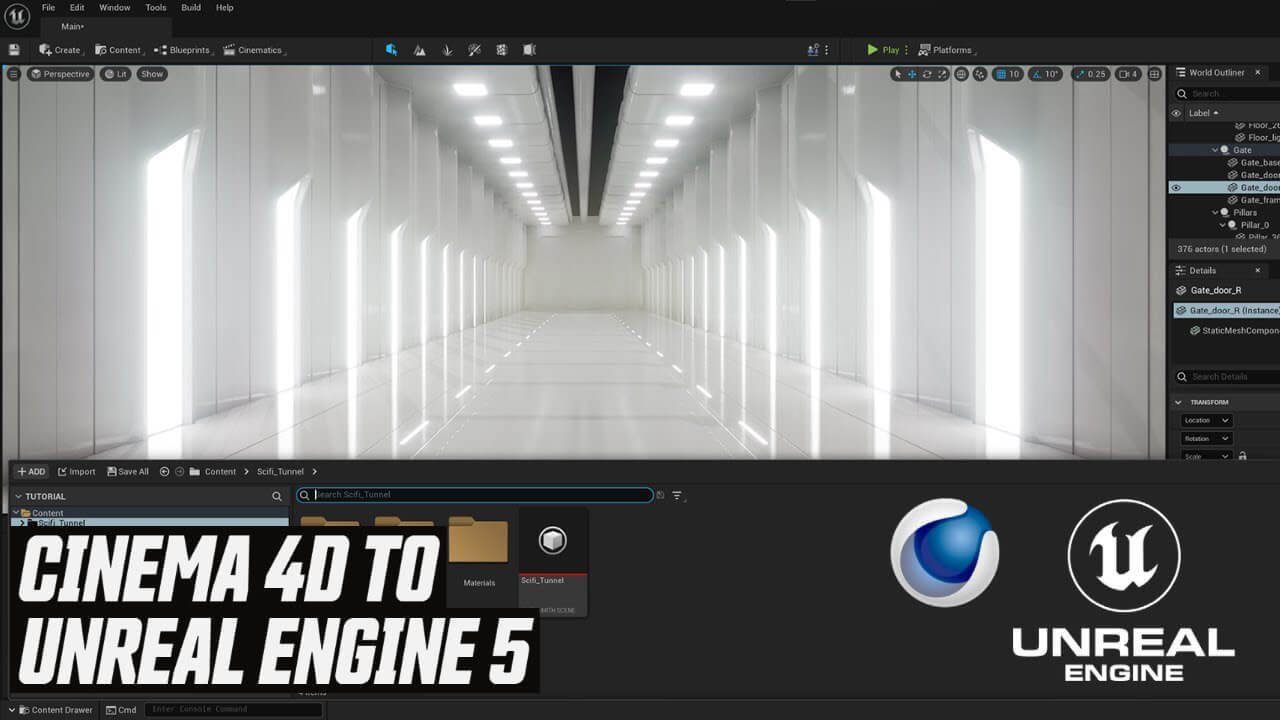 How to Import from Cinema 4D To Unreal Engine 5 Tutorial