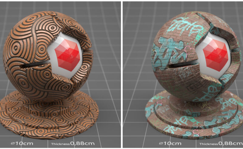 Free Cinema 4D Redshift Imperfect RS Texture Material Pack