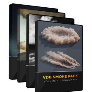 VDB Smoke Pack 4 Downwash Volumes VFX Assets 3D