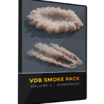 VDB Smoke Pack 4 Downwash Volumes VFX Assets 3D