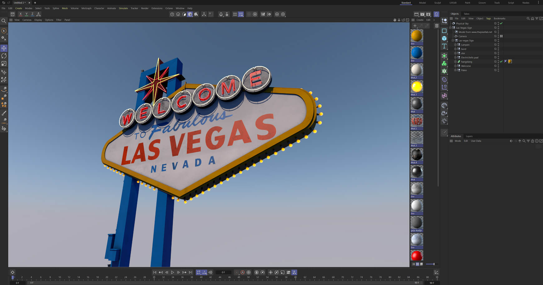 Free 3D Model Las Vegas Welcome Sign