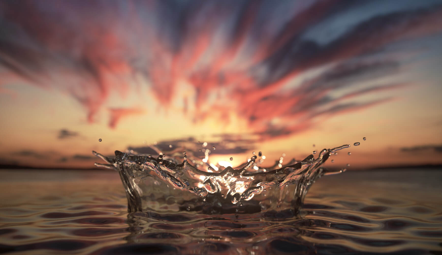 VFX Fluid Simulations 3D Crown Splash Animations