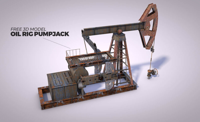 Free 3D Model Oil Pump Pumpjack