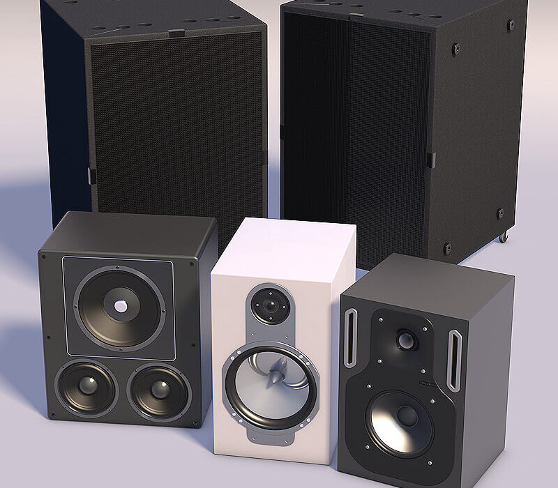 Free 3D Model Pack Audio Speaker