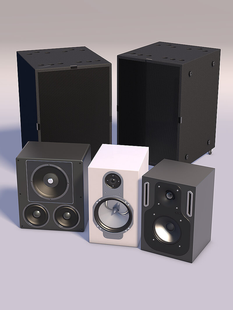 Free 3D Model Pack Audio Speaker