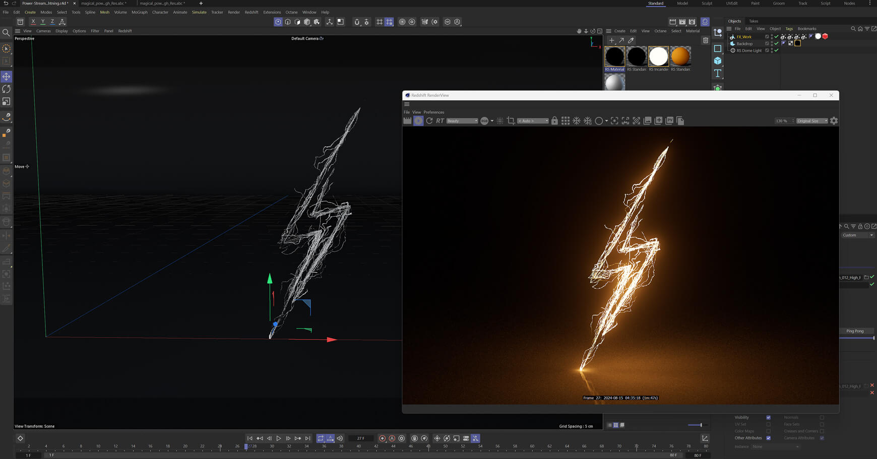 Magical Elements Vol 1 Power Streams 3D VFX Assets