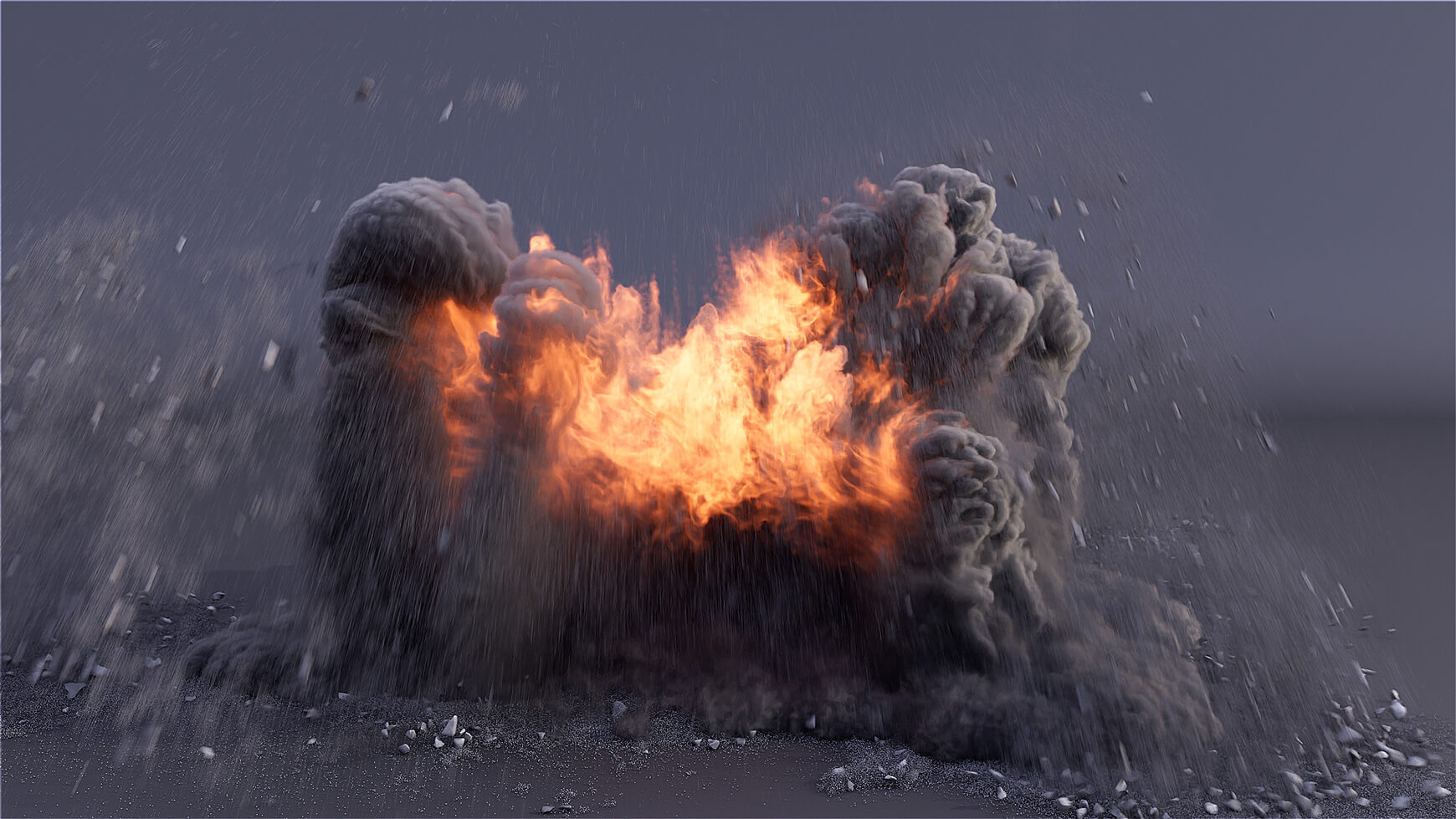 VDB Dust Hit Explosion 3D VFX Asset Animated