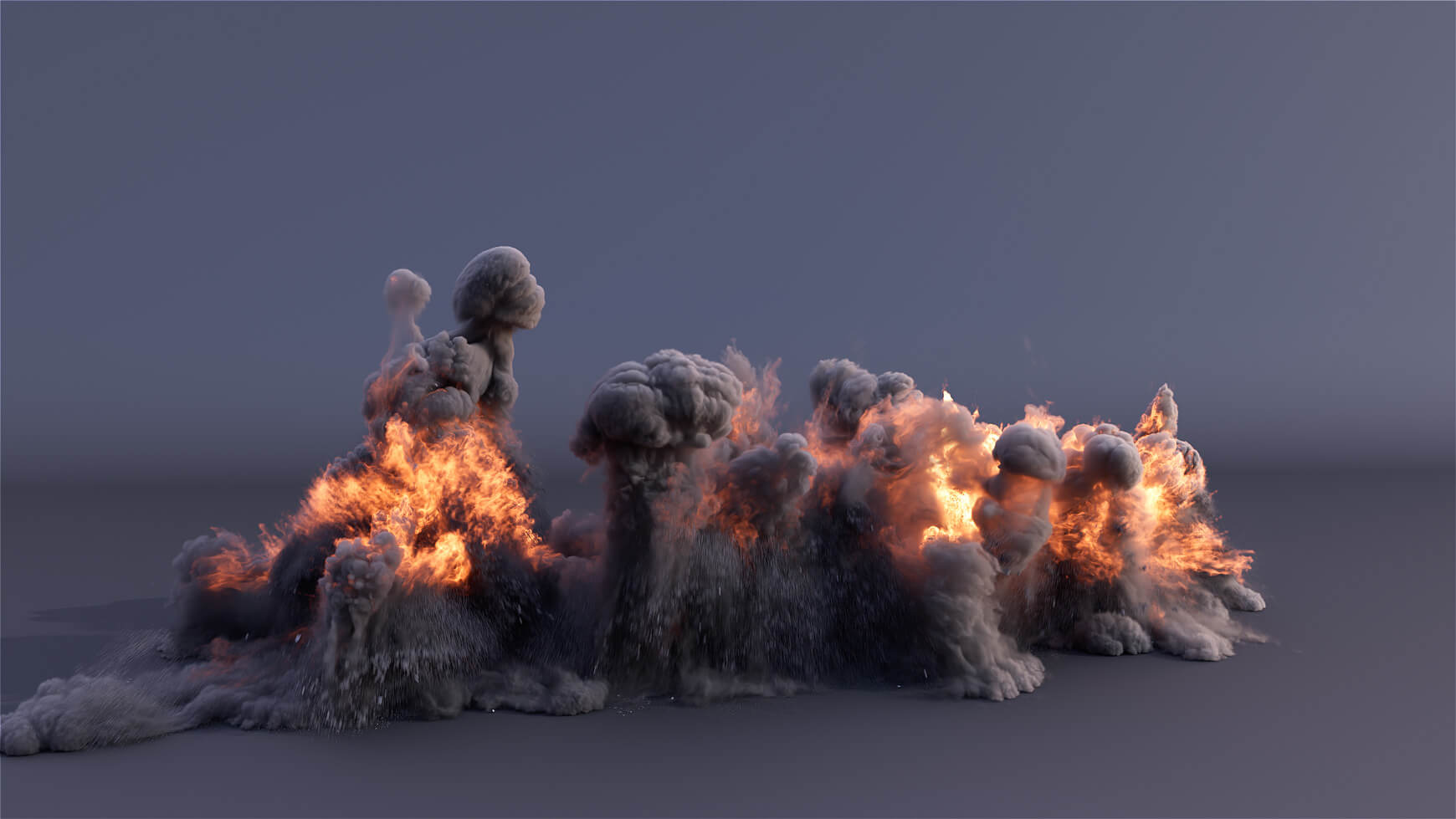 VDB Dust Hit Explosion 3D VFX Asset Animated