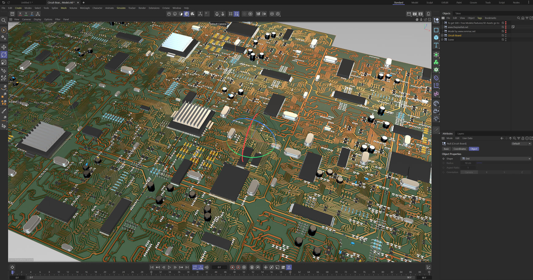 Free 3D Model Circuit Board