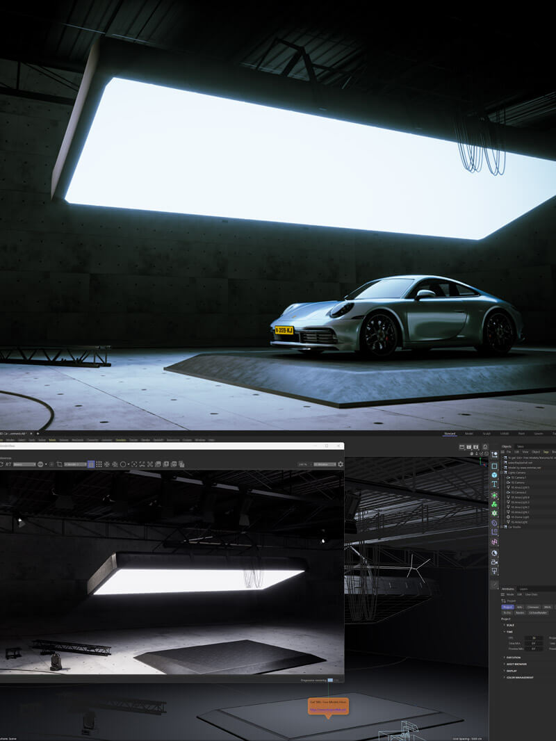 Free 3D Car Auto Studio Environment Model